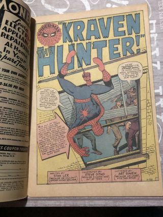 RARE 1964 SILVER AGE SPIDER - MAN 15 KEY 1ST APP APPEARANCE OF KRAVEN 6