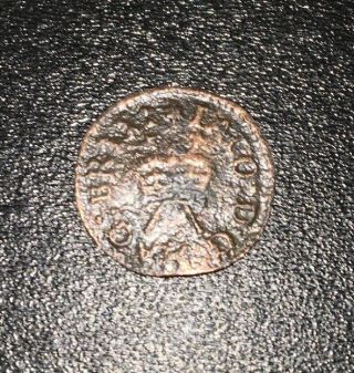 James I 3b Harrington Medieval Hammered Armstrong Farthing 1613 - 1614 Very Rare