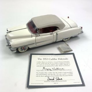Rare Franklin 1953 Cadillac Eldorado White 1:24 Car