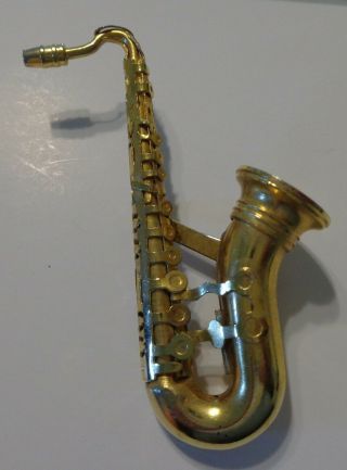 Rare Saxaphone Brooch Pin Jazz Art Pepper Charlie Parker Stan Getz Musician