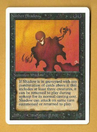 Magic The Gathering Unlimited Edition Nether Shadow Mtg Lp