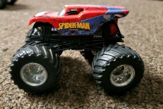 Rare Hot Wheels Monster Jam Spider - Man 1:64 Truck