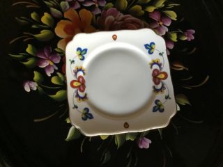 Vintage Rare Porsgrund Farmers Rose China Small Square Plate/butter Tray Norway