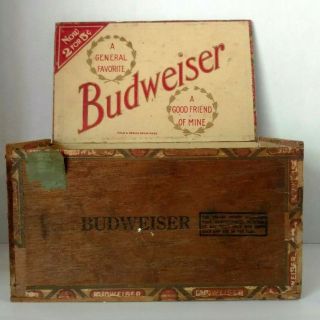 Vintage Very Rare 1932 Budweiser Cigar Box In Tact From Factory 1888 Pa