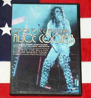Alice Cooper - Live Concert (dvd,  1973) Good To See You Again Usa Seller Rare