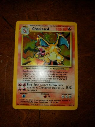 Pokemon Tcg - Base Set - Charizard Holo Rare - 4/102 - Check Out The