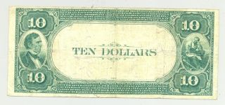 Rare type $10 1882 Second Charter Value Back Rye,  York - Westchester County 2