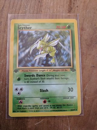 Scyther 1st Edition 26/64 Rare Jungle Set In
