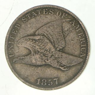 Crisp - 1857 - Flying Eagle United States Cent - Rare 033