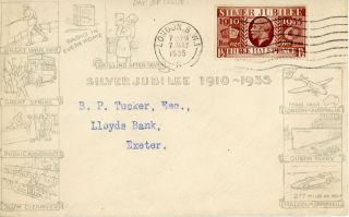 Gb 1935 Silver Jubilee 11/2d On Rare Robson Lowe Illustrated Fdc