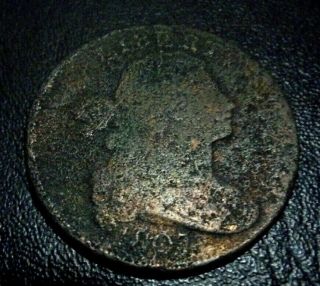 Rare Key Date 1807 Draped Bust Large Cent 1c Copper Penny Type Coin