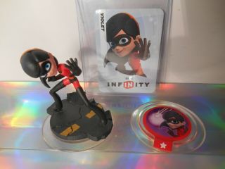 Disney Infinity Incredibles Violet Elastic Girl Figure Web Code Rare Power Disc