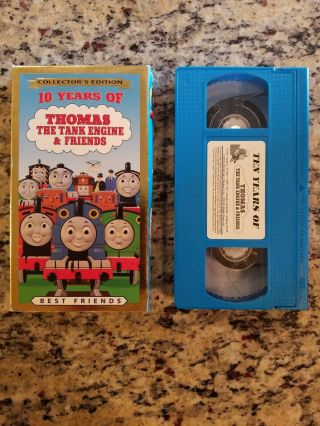 Thomas The Tank Engine & Friends : 10 Years Of Thomas (vhs) Rare Blue Tape