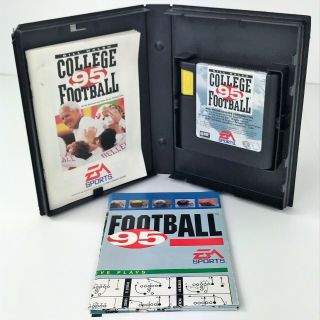 Bill Walsh College Football 95 (sega Genesis,  1994) Complete With Rare Poster