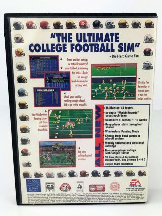 Bill Walsh College Football 95 (SEGA Genesis,  1994) Complete With Rare Poster 3