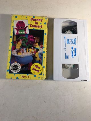 Barney In Concert (vhs) Live Kids Video Pbs Tape Childrens Tv Show Rare 1990