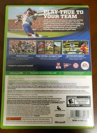 NCAA Football 14 (Microsoft Xbox 360) Rare Item 2