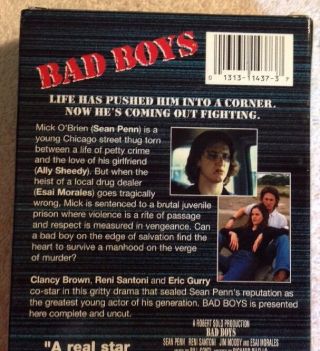 Bad Boys (Prev.  Viewed VHS,  UNCUT 2001) RARE Anchor Bay OOP Sean Penn 5