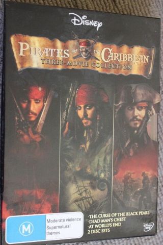 Pirates Of The Caribbean Trilogy Rare Deleted Dvd 3 - Movie Box Set Johnny Depp