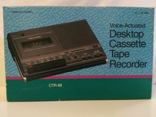 Vtg Realistic Radio Shack Voice Activated Cassette Tape Recorder Ctr - 69 Rare