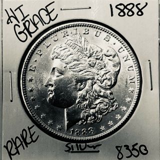 1888 Morgan Silver Dollar Hi Grade U.  S.  Rare Coin 8350