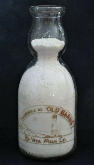 Rare Vintage Milk Bottle - Hy Vita Milk Co. ,  Ship Bottom,  Nj