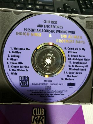 Rare Acoustic An Evening with The Allman Brothers & Indigo Girls Live & 2