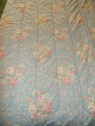 SET Rare Ralph Lauren Shelter Island Blue Floral Twin Comforter Pillowcase 4