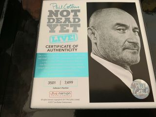 Phil Collins Not Dead Yet Vip Book Drumstick Ticket Stubs Pendant Rare Not Cd