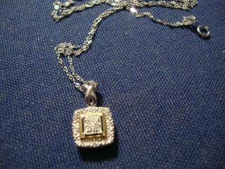 Ultra Rare Rl In 10k Gold And Sterling Silver Diamond Necklace