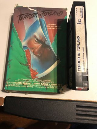 Terror In Toyland VHS Academy Slasher Horror Rare OOP Big Box 8