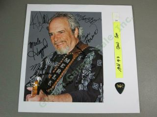Rare Merle Haggard Band Signed Autographed Photo,  Guitar Pick,  Wristband Nr