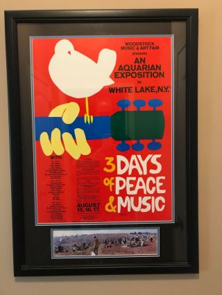 1969 Woodstock Festival Poster (rare) (certified)