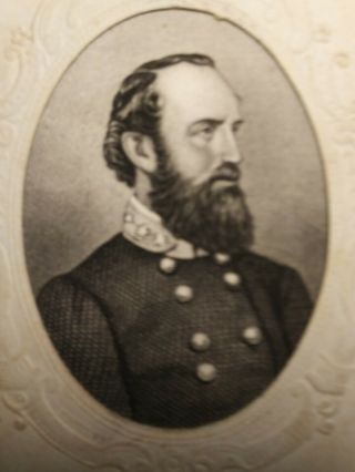 Rare Conf Cdv Gen.  T.  J.  Stonewall Jackson Ornate Sleeve
