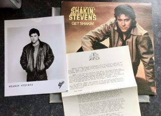 Shakin’ Stevens Lp Album Get Shakin Rare Canadian Issue With Presskit Rockabilly