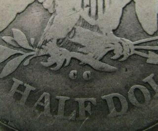 1877 - Cc Seated Liberty Half Dollar 50c Rare Carson City