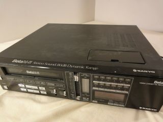 Vintage Sanyo Model Vcr7200 Beta Betamax Stereo Hi - Fi Betacord Rare
