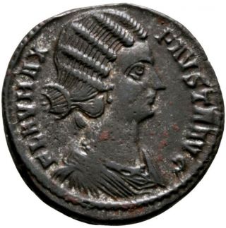 Fausta (325 - 326 Ad) Rare Follis.  Antioch Ca 2438
