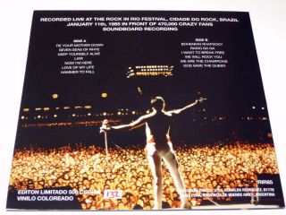 QUEEN - ROCK IN RIO / LIVE 1985 - LP GREEN VINYL RARE CONCERT LIMIT 500 B006. 2