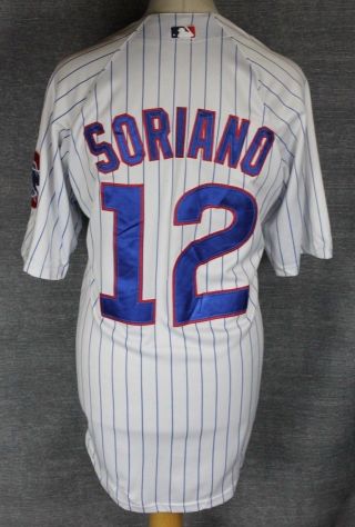 Soriano 12 Chicago Cubs Baseball Jersey Mens 50 " Majestic Rare