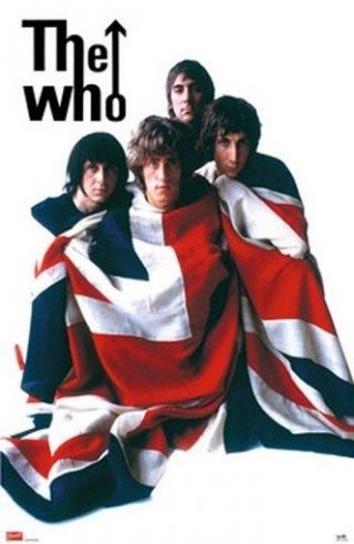 The Who Poster - Flag Group Shot - Rare Hot 24x36