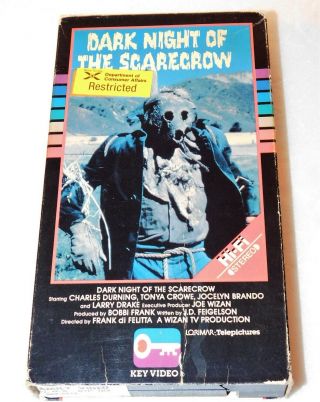 Dark Night Of The Scarecrow Vhs Rare Horror Slasher Key Video