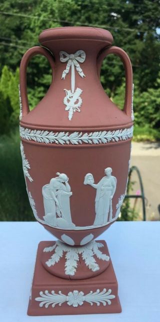 Rare Wedgwood Terracotta Jasperware Trophy Vase Urn Broken/repaired