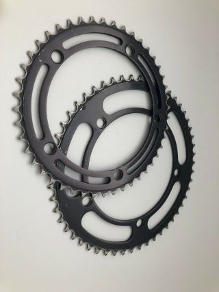 Rare Black,  Sugino Mighty Competition Chain Ring 144bcd 5 Bolt,  45,  52t (eroica)