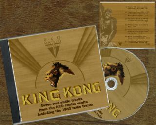 King Kong 1933 " 7 Rare Kong Soundtracks Including Orig.  1933 Radio Ad 80 Min Cd "