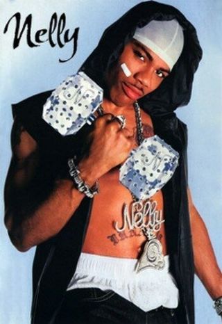 Nelly Poster Lifting Weights Rare Hot 24x36