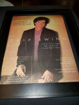 Skip Ewing Mary Go Round Rare Radio Promo Poster Ad Framed
