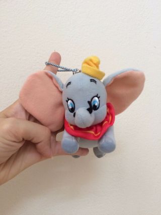 Disney Flying Dumbo Elephant Plush Doll Keychain.  Cute,  Pretty Rare Item
