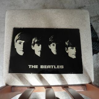 Rare Vintage The Beatles.  Image On Glass.  Not Record.  Lennon.  Mccartney.  Starr