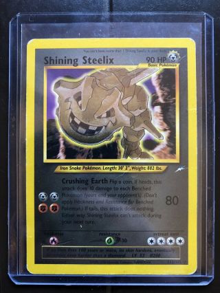 Shining Steelix (112/105) Lp,  Neo Destiny Holo Secret Rare Pokémon Card